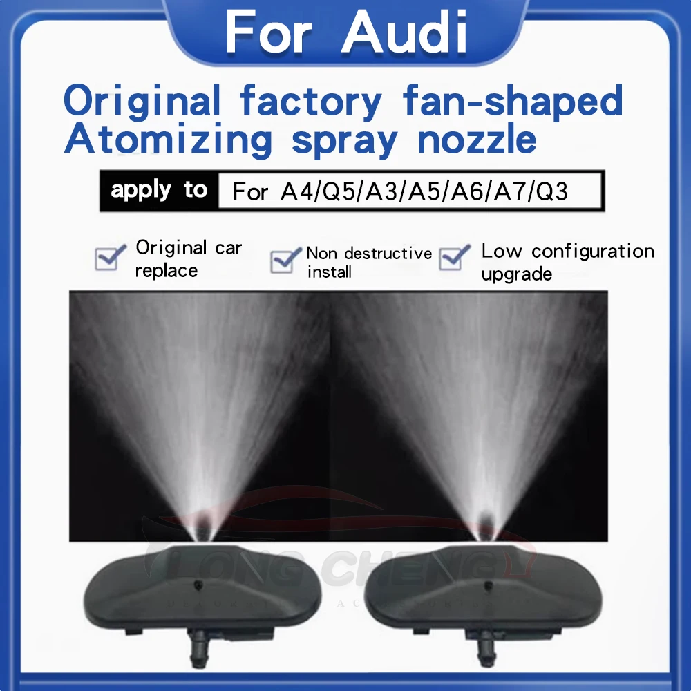 Windshield Washer Nozzle Heated Atomization Spray Jet For Audi A1 A3 A4L B8 B9 A5 A6L C6 C7 C8 A7 A8 Q3 Q5 Q7 TT Water Sprinkler