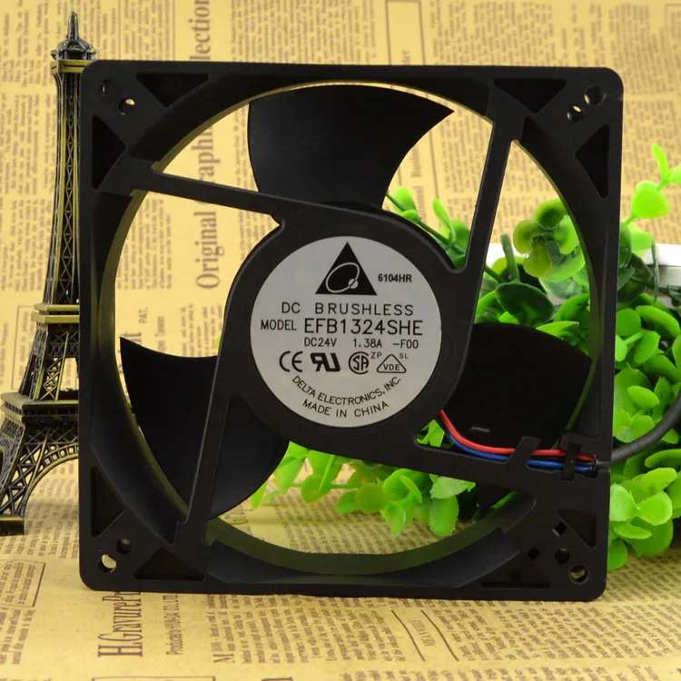 Delt EFB1324SHE 24V 1.38A 127 * 127 * 38MM large air volume axial flow variable frequency fan