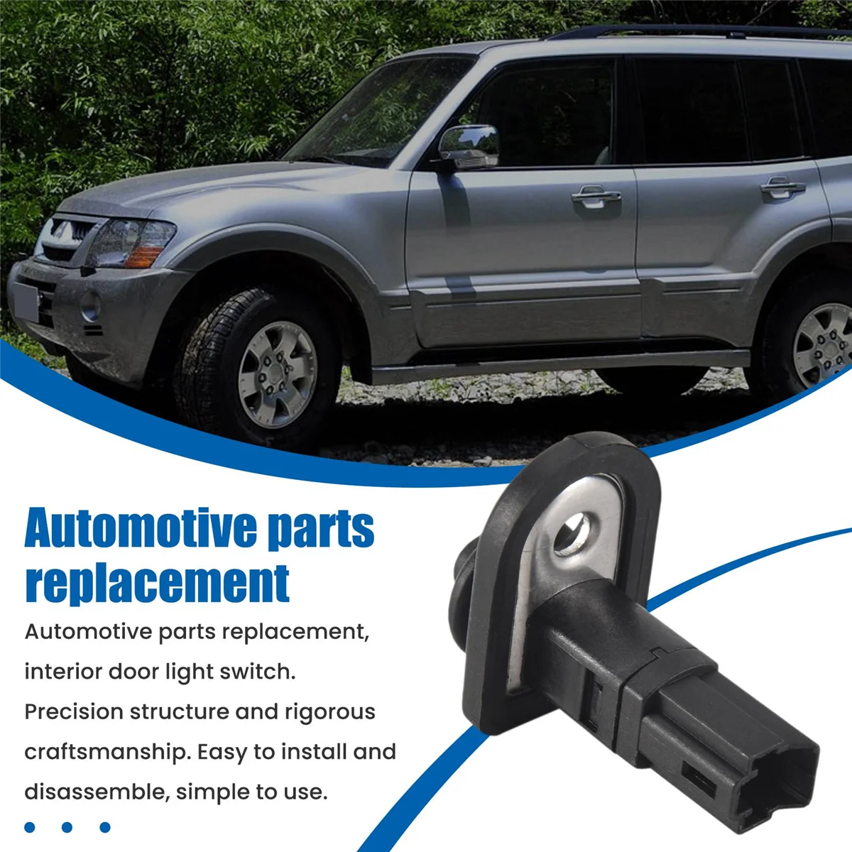 مفتاح إضاءة الباب الداخلي لميتسوبيشي باجيرو مونتيرو ، إكسسوارات استبدال قطع غيار السيارات ، 2 دبوس ، V31 ، V32 ، V33 ، MB698713 ، 2