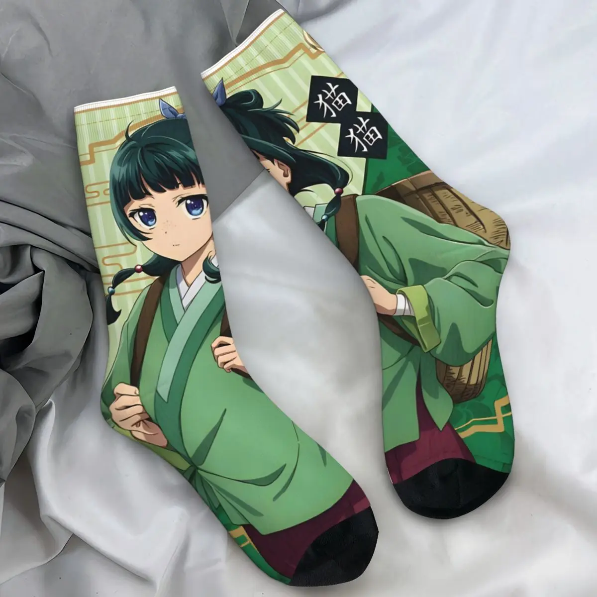 

Comic Maomao The Apothecary Diaries, чулки, модные носки с графическим рисунком, осенние противоскользящие носки, мужские качественные носки унисекс