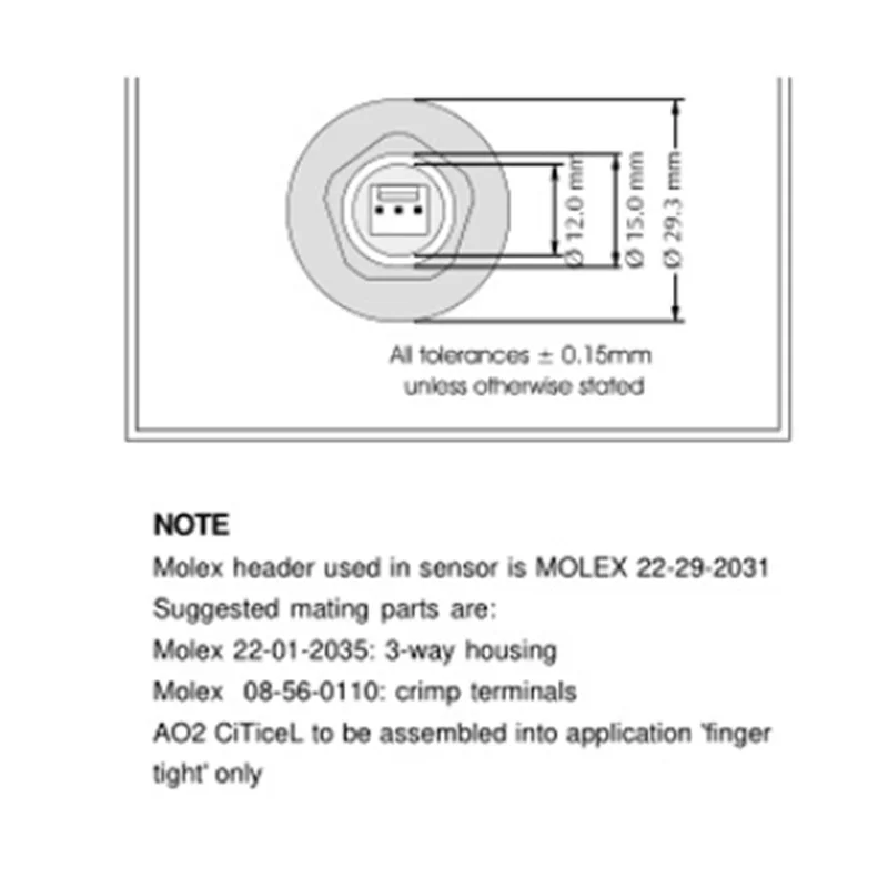 【New User Coupon】2X Oxygen Sensor AO-02 Gas Detector Compatible With AO2 AA428-210 AO2PTB-18.10