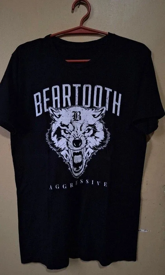 SALE Vtg Beartooth Band Aggressive Cotton Black Shirt For Men All Size AL777