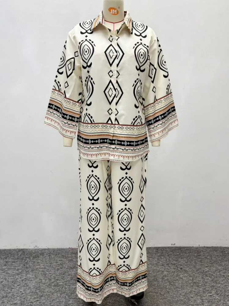 

2 Piece Women Sets Dashiki African New Arrival Spring Autumn Matching Sets Two Pieces Sets Tops And Pants Suits Outfits Clothing