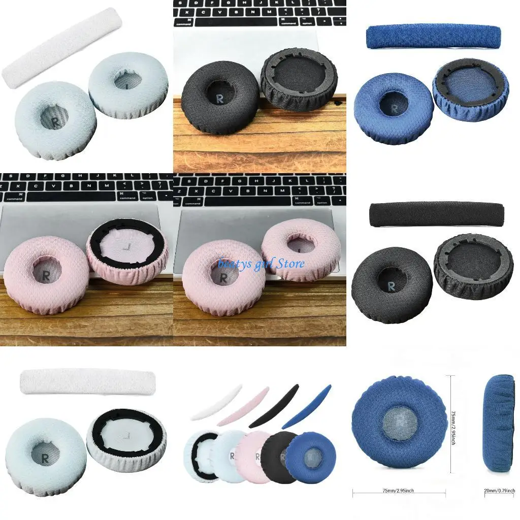 

C7AB Soft Foam Ear Pad with Headband Replacement Perfect Fit Comfortable Earmuff for 600BTNC/660NC/670NC Headphones Earpads