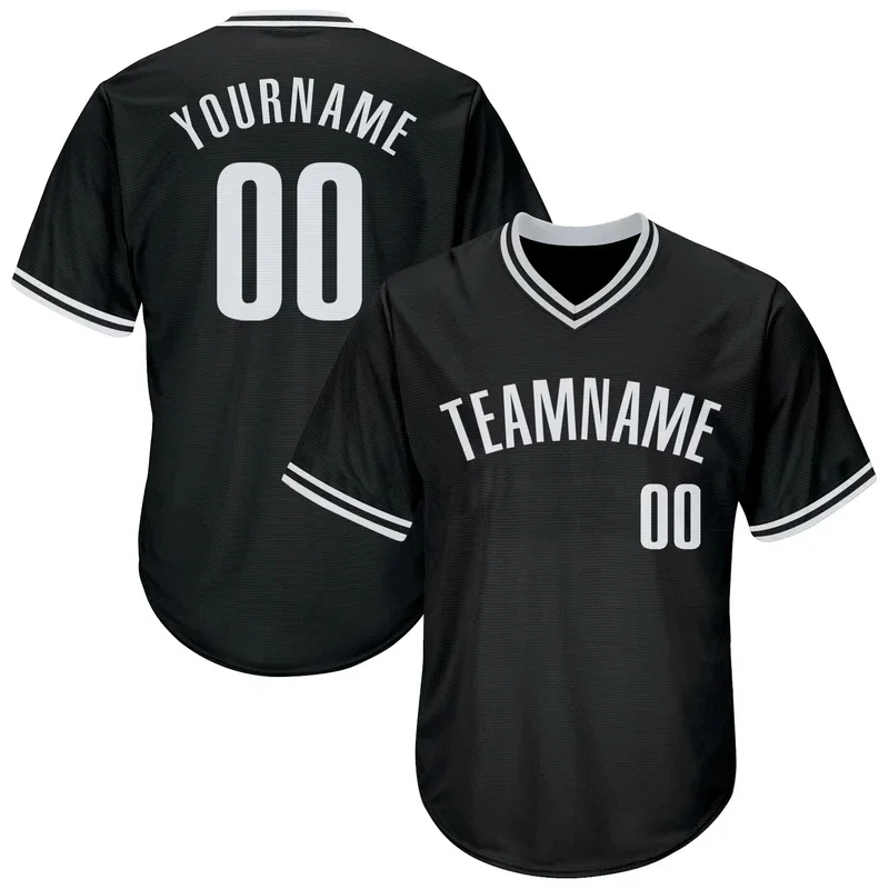 Custom Black Baseball Jersey Men and Women Section Shirt 3D Printed Shirt Casual Team Shirts Hip Hop Unisex Tops