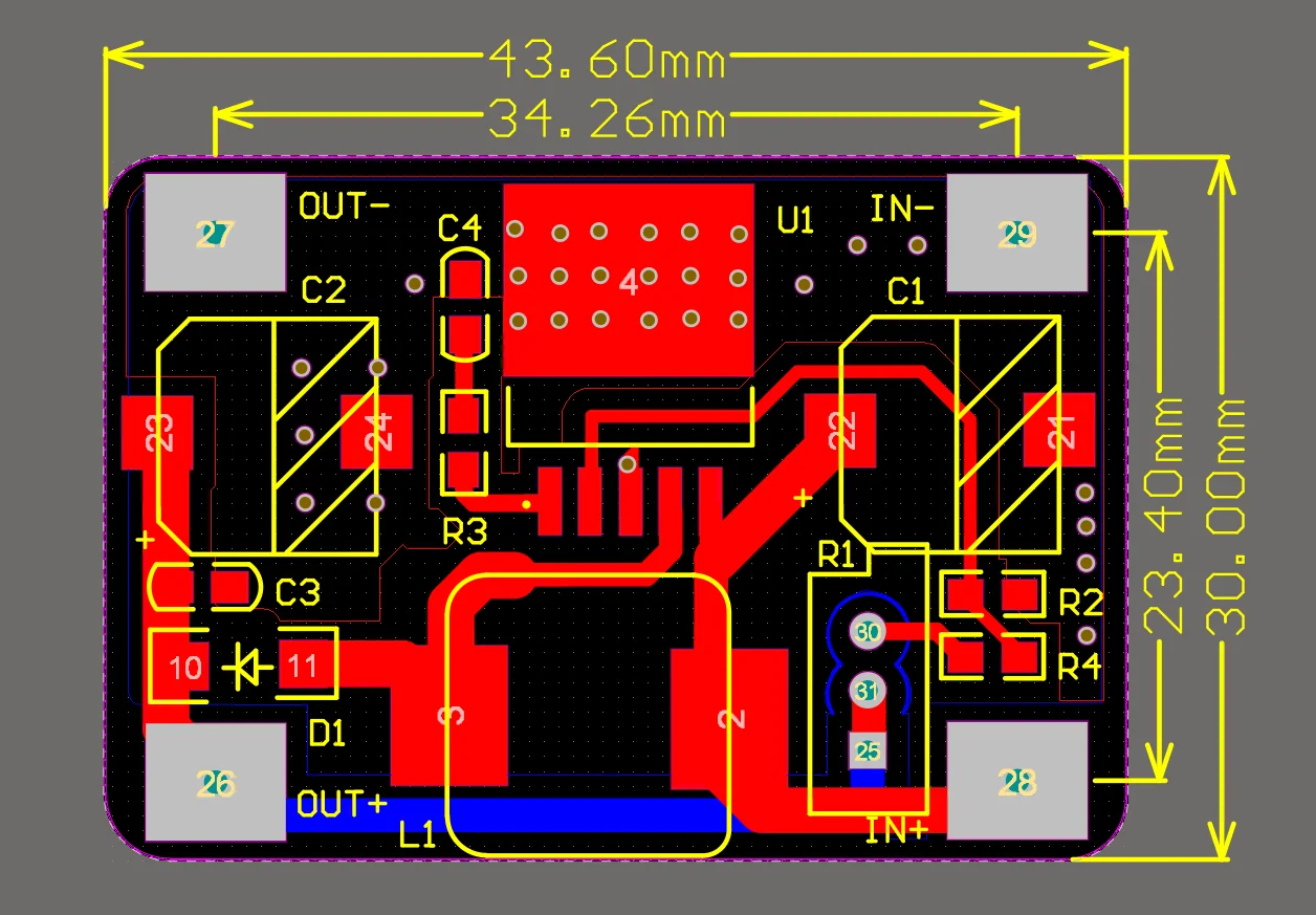 LM2577 Hochspannungs-Boost-Board DC-DC-Boost-Modul, Eingang 3,5-35V 3A, Ausgang 5-56V mit Anzeigeleuchte – Detail 4
