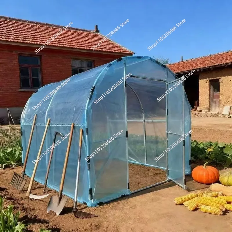 Rural Yard Greenhouse, for Cold & Wind Protection, Mini Garden House for Plants