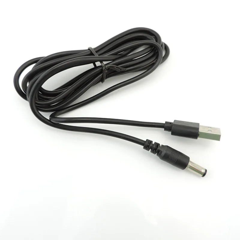 USB 2.0 Masculino A para DC Cabo de Alimentação, Soquete Conector, Linha de cabo 5V, 5.5mm x 2.1mm Plug Jack, L1