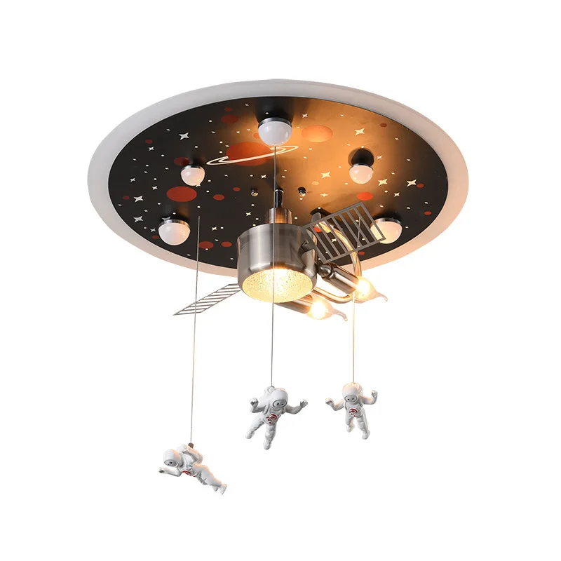 Space Station Cartoon Children's Lamp LED Ceiling Lamp Bedroom Kindergarten Boy Creative Spacecraft Led Lights