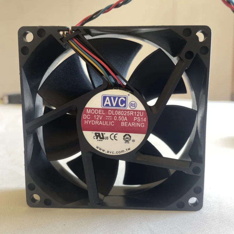 DL08025R12U Wentylator 80x80x25mm DC12V 0.50A 4-Pin 4-Wire 8025 wentylatory osiowe