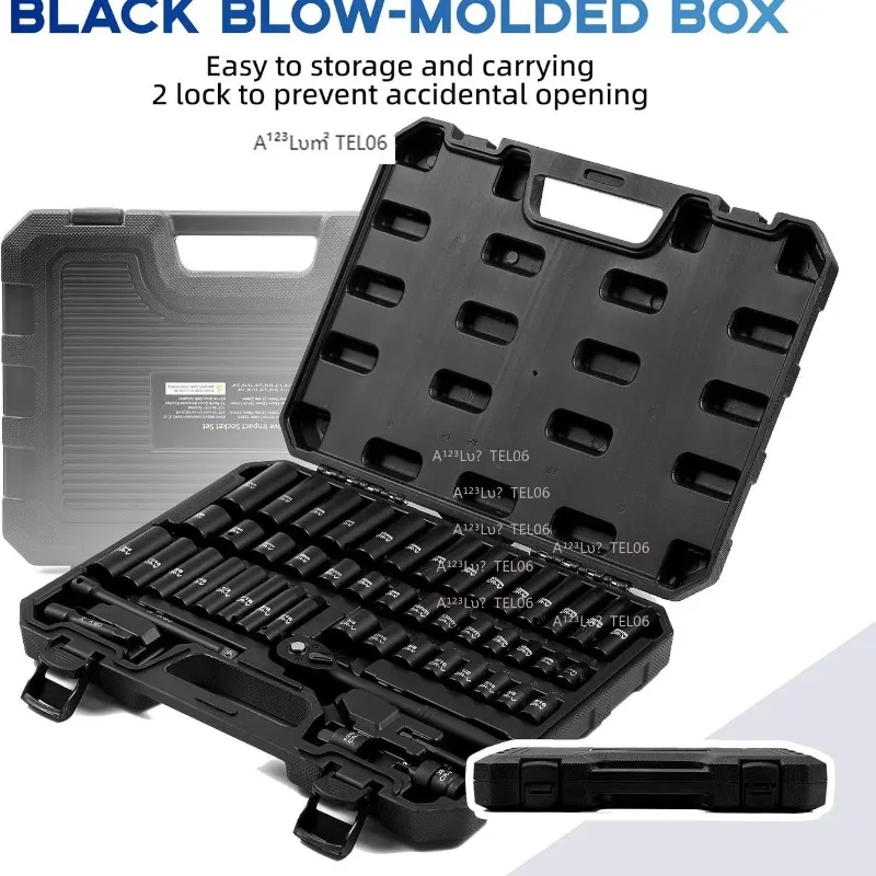 50pc Pneumatic Socket Wrench Set Quick Release Ratchet Auto Repair Tool Kit Multifunctional rvs vlaggenstok