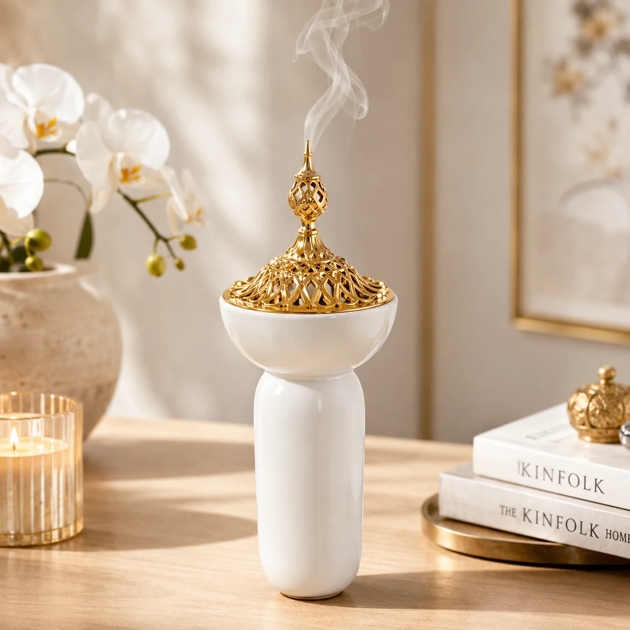 Frankincense Resin Charcoal Incense Burner Censer For Burning Arabic Bukhoor Holder Cone Arabian Ornament Bakhoor Aromatherapy