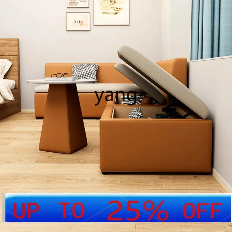 Lhh Rural Household Small Apartment Sofa Narrow Version Storage L-Shaped Corner Wall-Mounted Combination