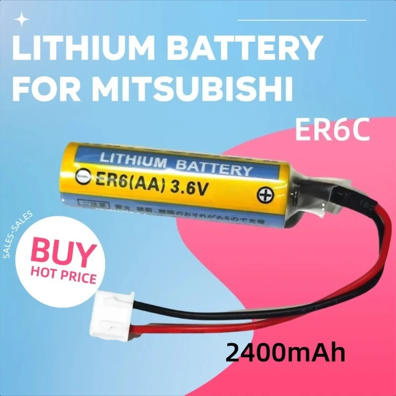 

3.6V 2400mAh for Mitsubishi ER6C AA F2-40BL F1/F2/FX1N Lithium Battery