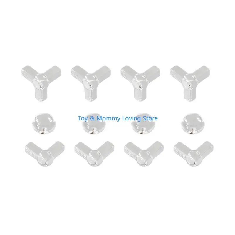 مجموعة Y1QF مكونة من 4 قطع من واقيات حواف حماية الأطفال الشفافة لخزائن الطاولات تتميز بتصميم هيكل ممتص للصدمات #2