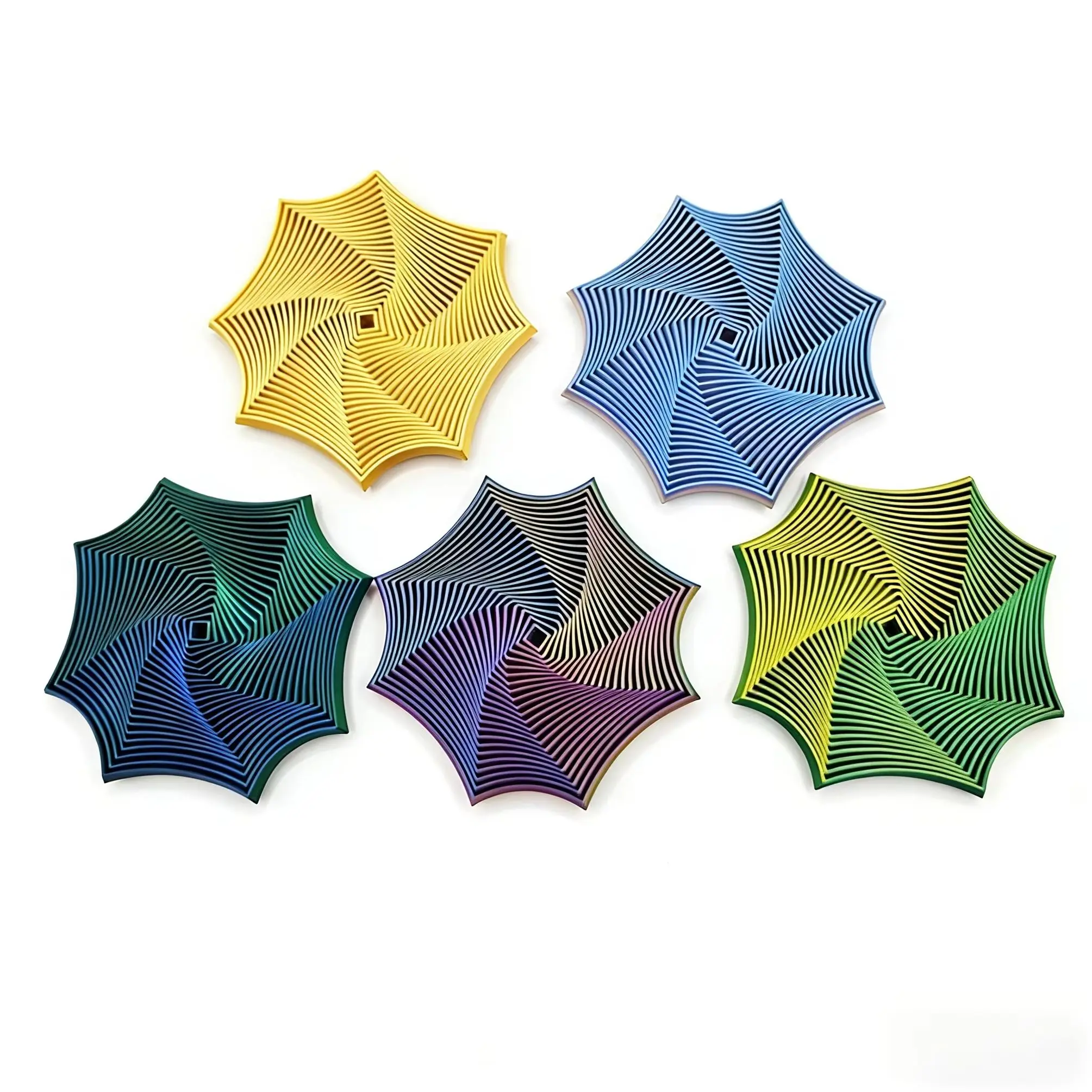 8,5 cm octogonal tourbillonnant spirale Fidget jouet Spinner outil de décompression pour enfants adultes tdah/autisme anxiété et libération de Tension