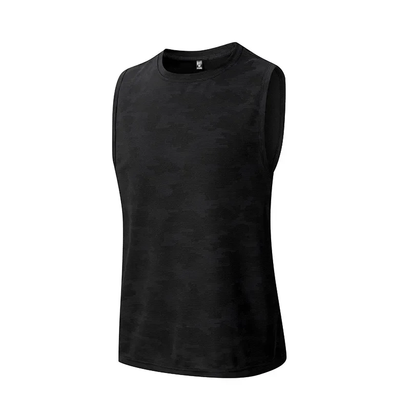 Outdoor Herren Schnelltrocknend Fitness Bodybuilding Shirt Ärmellos Tarnmuster T-Shirt Männliche Basketball-Weste Atmungsaktives Mesh Gym Tanktop für Männer – Detail 5