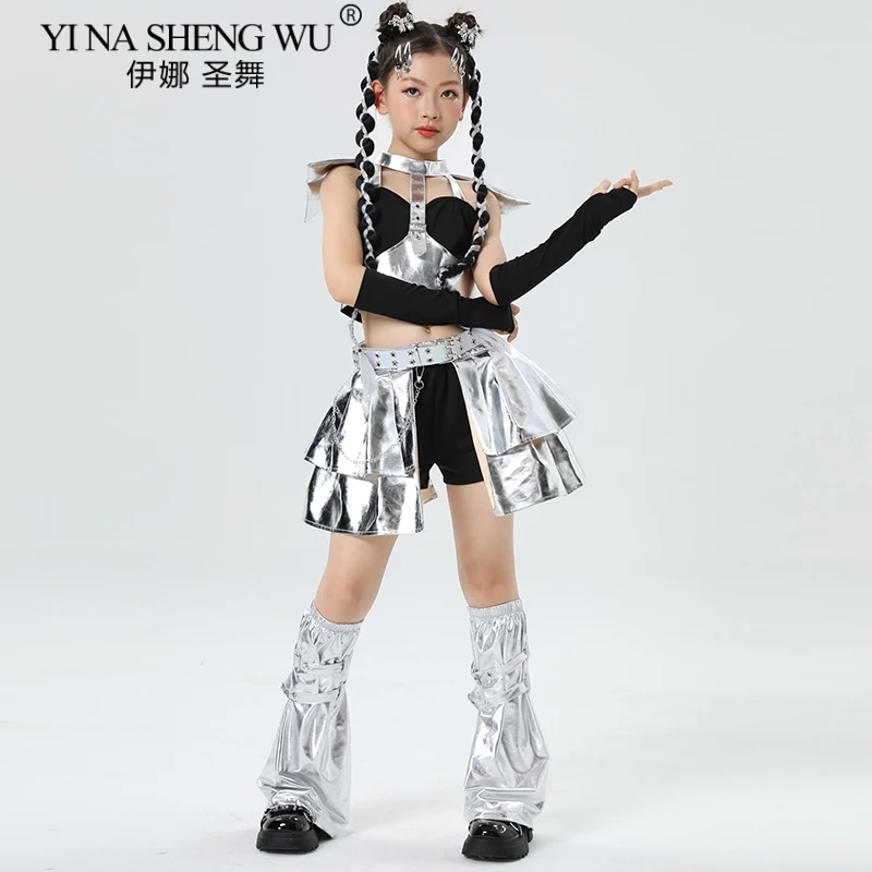 Kinder Jazz Dance Set K POP Tanz Wettbewerb Kostüme Mädchen Hip Hop Street Dance Schule Team Performance Dancewear für Kinder