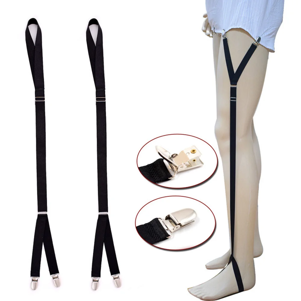 High-quality Adjustable Elastic Shirt Holders Straps Versatile Shirt Stay Garter For Men Shirt Stays Secure Fit Reliable Stylish