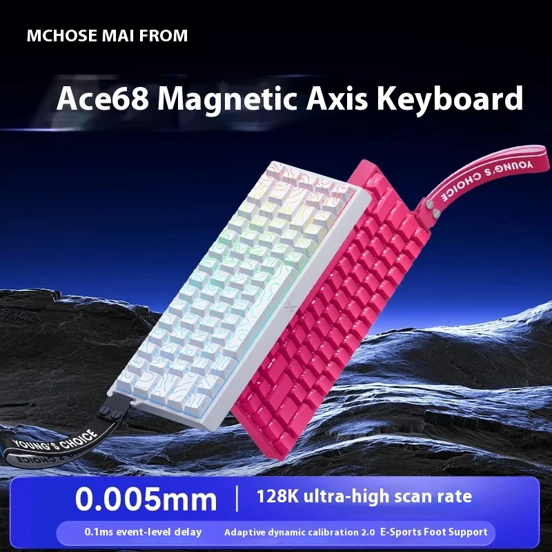 

Проводная механическая клавиатура Mchose Ace 68 Pro с магнитной осью для киберспорта, специализированная настройка, высокоточный ноутбук с низкой задержкой