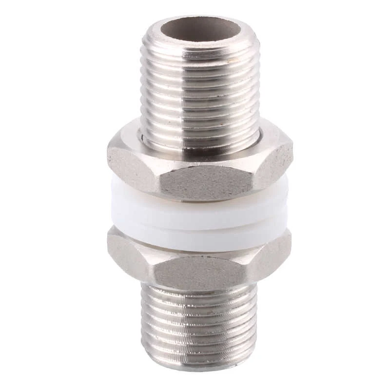 304 Stainless Steel Full Thread Bulkhead Lock Pipe Fitting Accessories 40/50/60/80/100/120mm Length 1/2