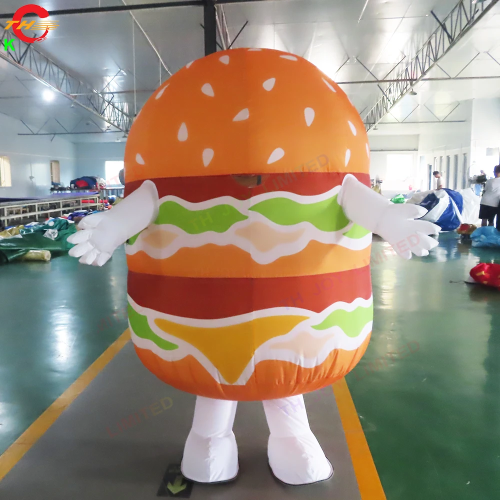 Hamburger Inflável Gigante, Traje De Caminhada, Publicidade Exterior, Modelo De Balão De Batatas Fritas, Navio De Ar Livre, 3m De Altura, Venda