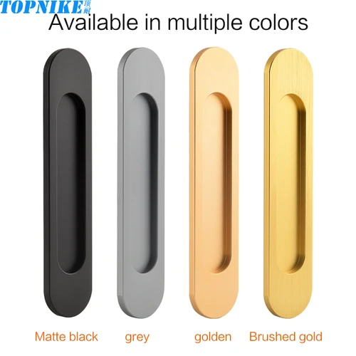 Tirador deslizante para puerta de Granero, herrajes ocultos para muebles, tiradores de puertas de vidrio autoadhesivos para baño