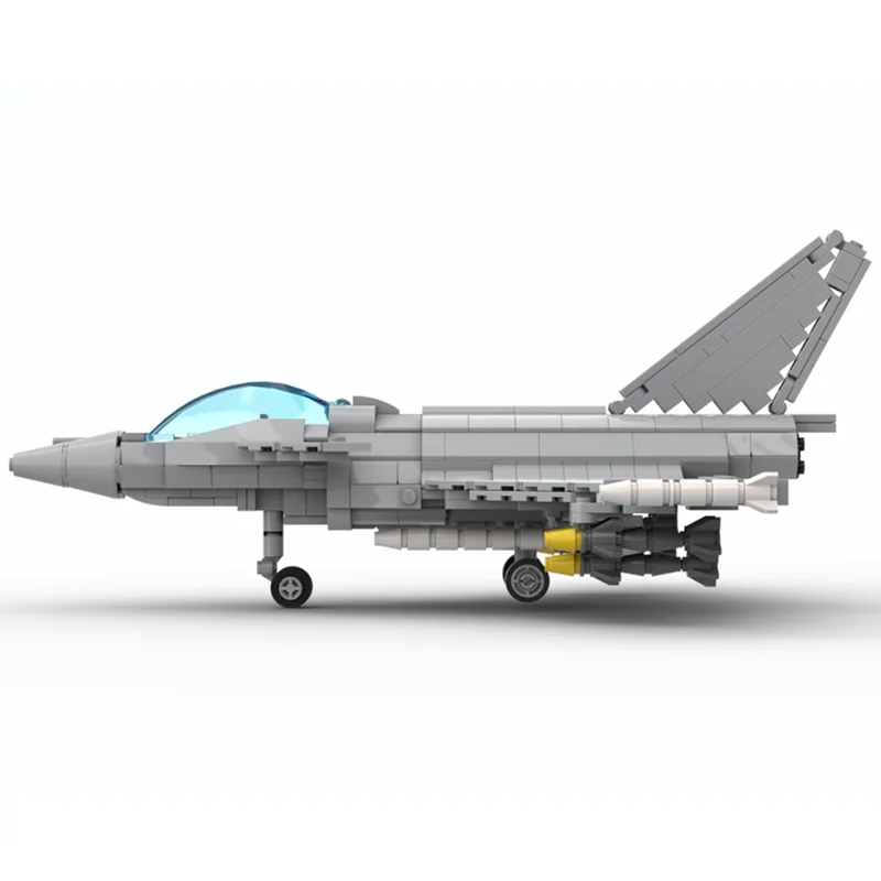 aereo da combattimento Moc Building Block Dassault Rafale Tecnologia in scala 1:48 Modello in mattoni modulari Regali Giocattolo di Natale Set fai da te Assemblaggio