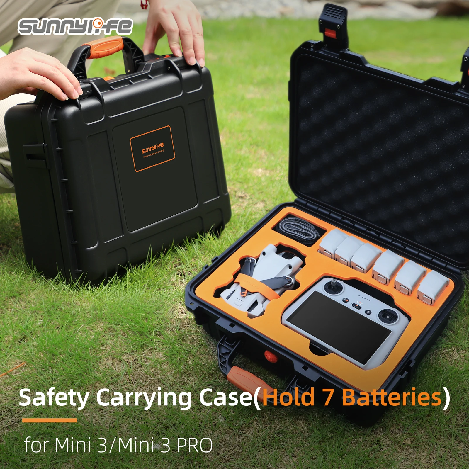 

Sunnylife Safety Carrying Case Waterproof Hard Shell Shock-proof Professional Protective Bag Accessories for Mini 3/Mini 3 Pro