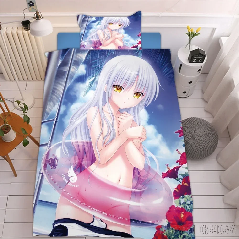 Sexy Girl Anime 3D Printed Cartoon Duvet Cover Set HD Comforter Cover for Kids Bedding Sets Bedclothes Bedroom Decor