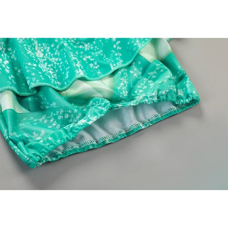 2025 新しい女の子フリルスタイルエンカント水着チャームイザベラミラベルセパレート水着子供モアナジャスミンプリンセス水着 Be AA