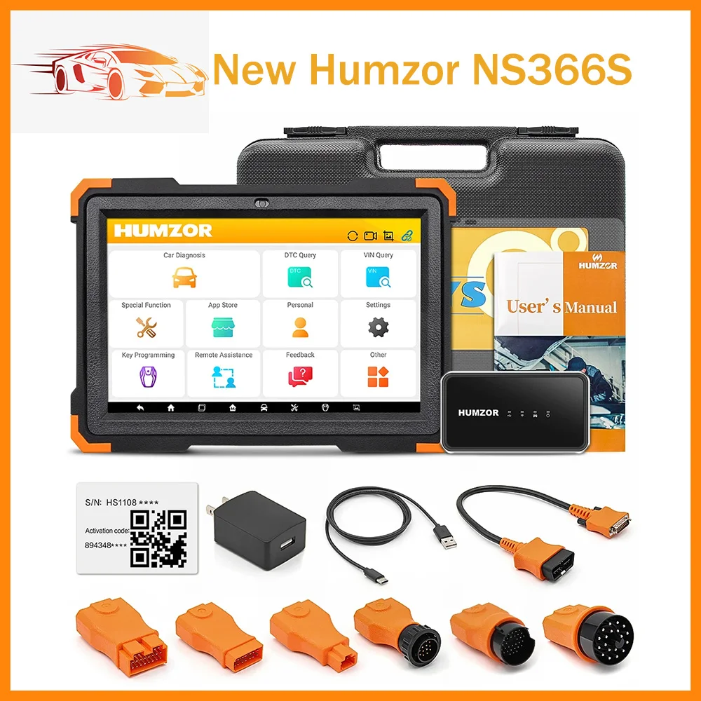 Humzor NS366S OBD2 Car Scanner Tablet Full System Auto OBD 2 EOBD Diagnostic Tools For SAS CVT Gear Learning 13 Reset