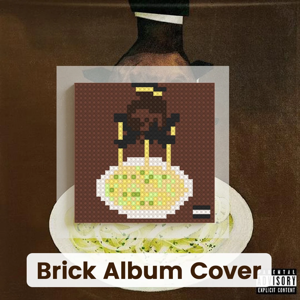 

Freddie Gibbs & The Alchemist Poster Hip Hop Rap Album Cover Mosaic Painting MOC Building Brick Pixel Art DIY Poster