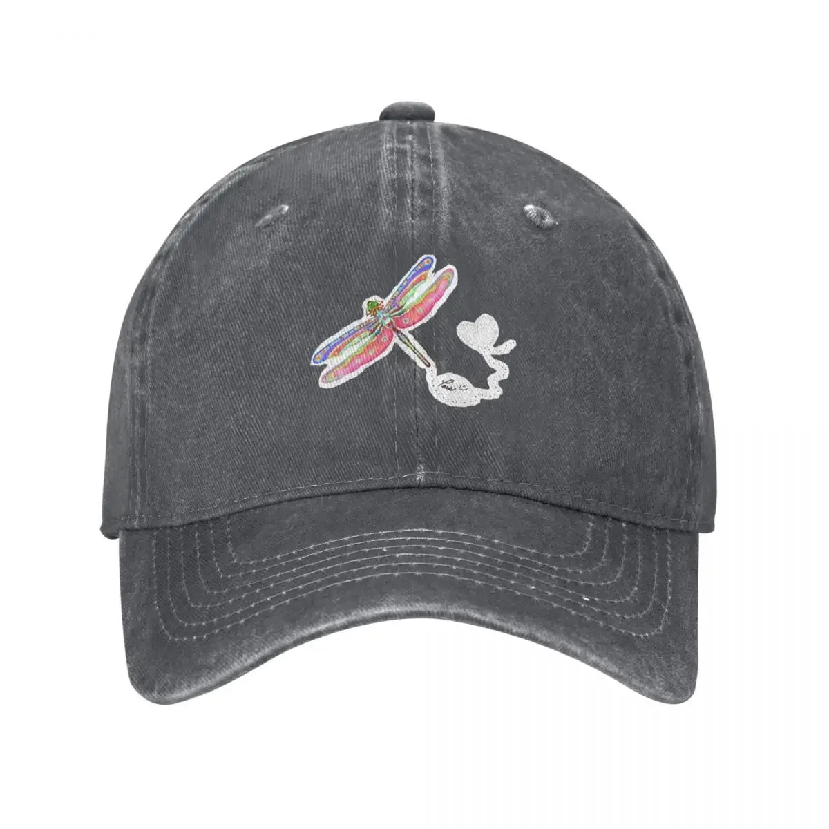 Colorful illustration Dragonfly maid by Pascale Breton Baseball Cap Golf Wear Rave New In The Hat Men's Women's