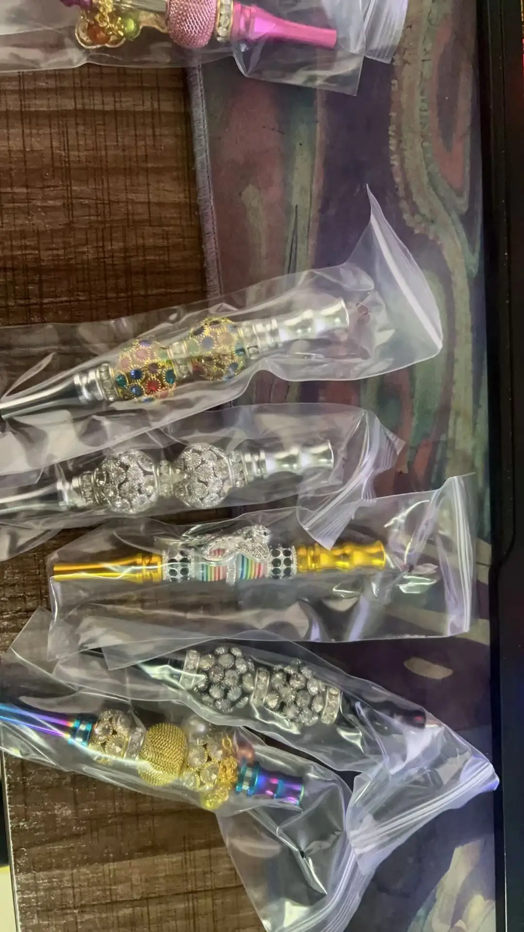 Jewelry Ball Handmade Inlaid  Blunt Holder Shisha Hookah Mouthpiece Tips With Laser Gift Bag