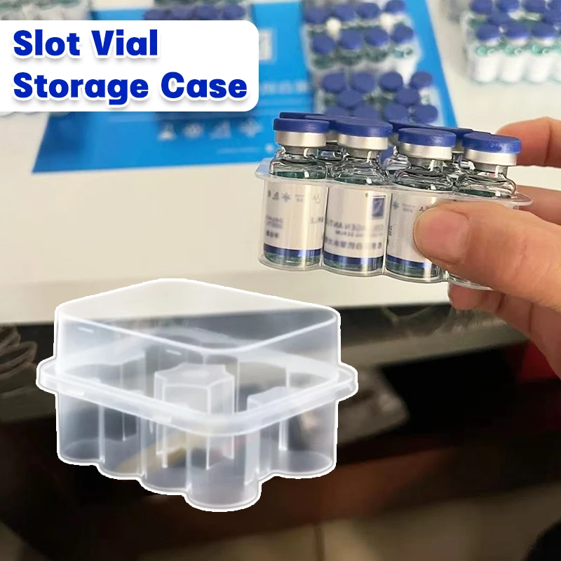 

3/5/7/10ml Stackable Plastic Microtube Storage Box Peptides Case Vial Storage Supplies Clear Box Transparent Storage Case