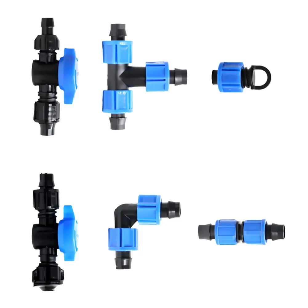 

Drip Irrigation Fitting Kit with Lock Straight Through Three Way Bent and Ball Valve Fittings for For home Garden Use