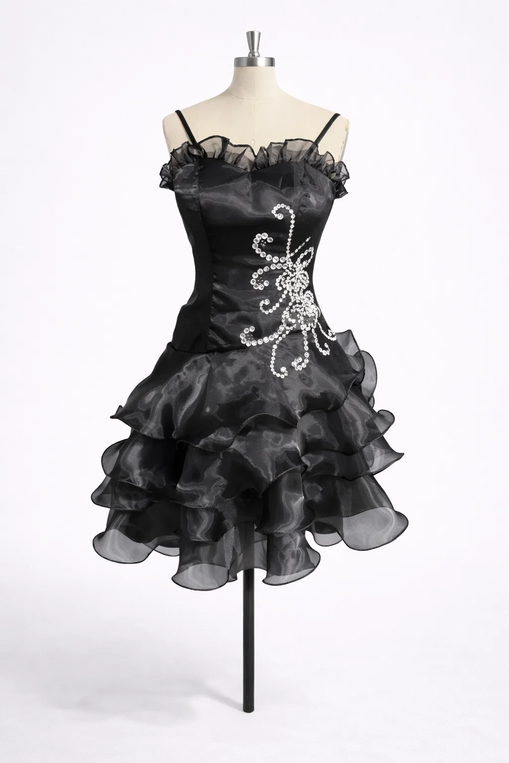Sexy Evening Dresses Sleeveless Short Cocktal Dress 2026 Beading Tiered Organza Graduation Party Gown Women's Night Gala Dress image 4