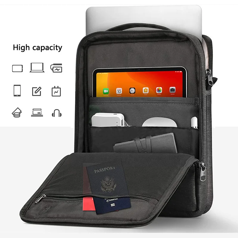 Laptop Tablet PC Bag Waterproof Notebook Briefcase for Macbook iPad Surface Air Pro Go 4 5 6 7 8 Galaxy TAB S7 S8 S9 Plus Ultra