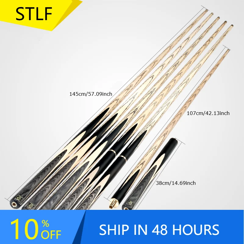 

STLFNorth American 5A Ash Wood 57.09inch 9.5mm 10mm Snooker Small Tip Cue 3/4 Split Cue Single Cue