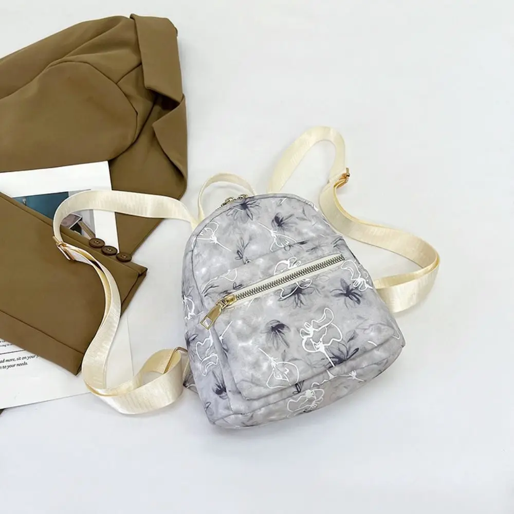 

Fashion Flower Print Women‘s Backpacks Nylon Adjustable Strap Small School Bags Mini Small Backpack Women