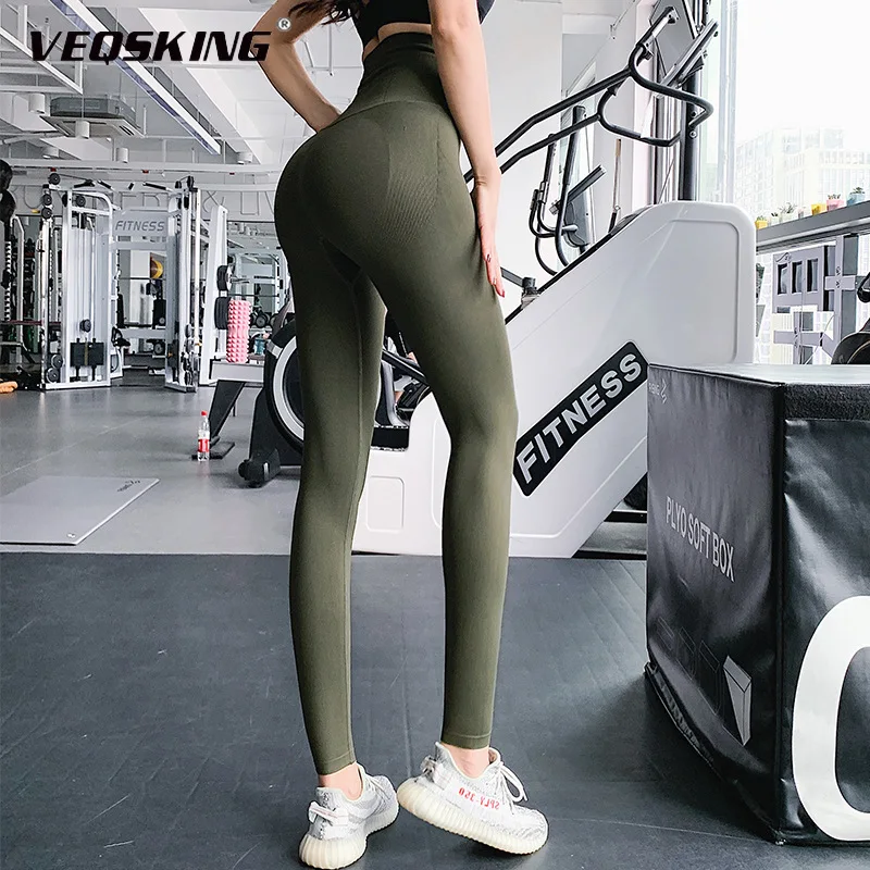 

Женские брюки для фитнеса персикового цвета с подтяжкой бедер, компрессионные леггинсы для йоги с высокой талией и брюшным пресса, защищающие от нерявностей, быстросохнущие дышащие леггинсы для йоги