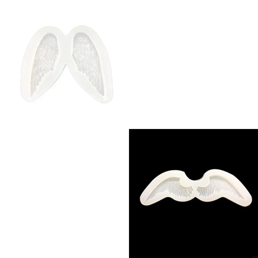 91AF Angel Evil Wings Pendant Resin Casting Mold Silicone Mold Jewelry Making Tools