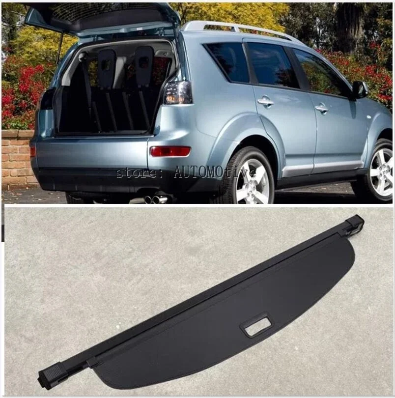 

For Mitsubishi Outlander 2003-2006 Rear Cargo privacy Cover Trunk Screen Security Shield shade (Black, beige)