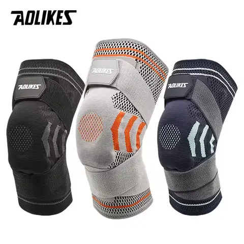 Aolikes 1 pçs joelheira cintas de apoio mangas de compressão de joelho para homens e mulheres menisco rasgo artrite esportes alívio da dor nas articulações