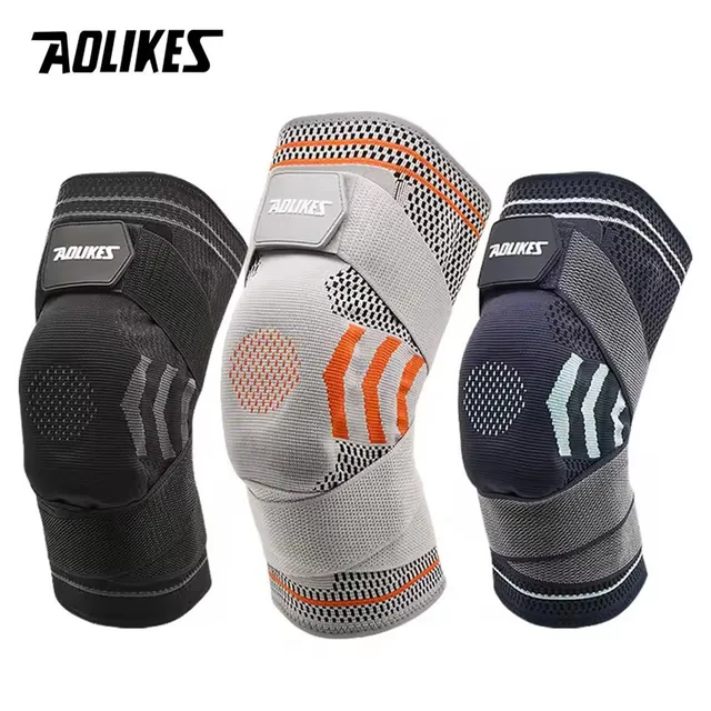 AOLIKES 1PCS Orteza stawu kolanowego Paski podtrzymujące Rękawy uciskowe na kolano dla mężczyzn i kobiet Zwichnięcie łąkotki Zapalenie stawów Sport Ulga w bólu stawów