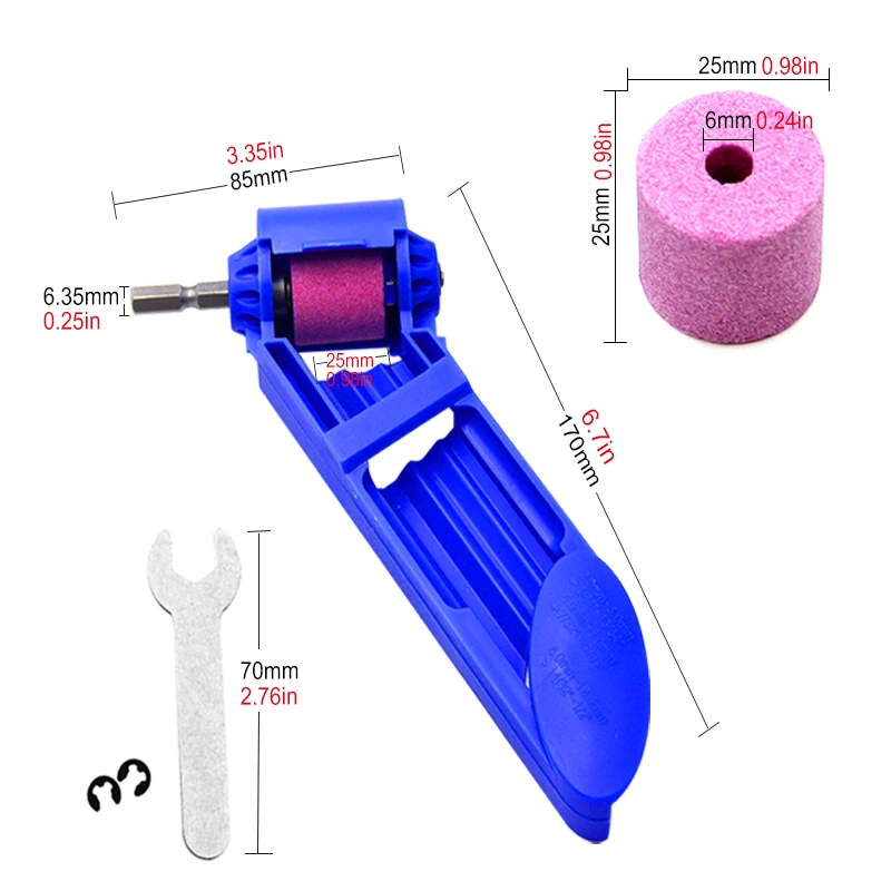 Portable Drill Bit Sharpener Corundum Grinding Wheel Bit Tool Twist Drill Bit Sharpen Machine for Step Drill Dremel Accessories