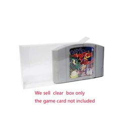 Clear Transparent PET  Cartridge Protector for N64 Game Card Plastic PET Case  display Boxes