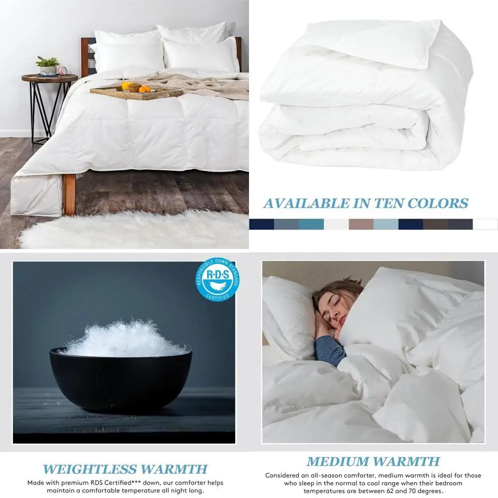 

Full/Queen Size White Premier Down Alternative Comforter with Sewn Corner Loops for Duvet Cover