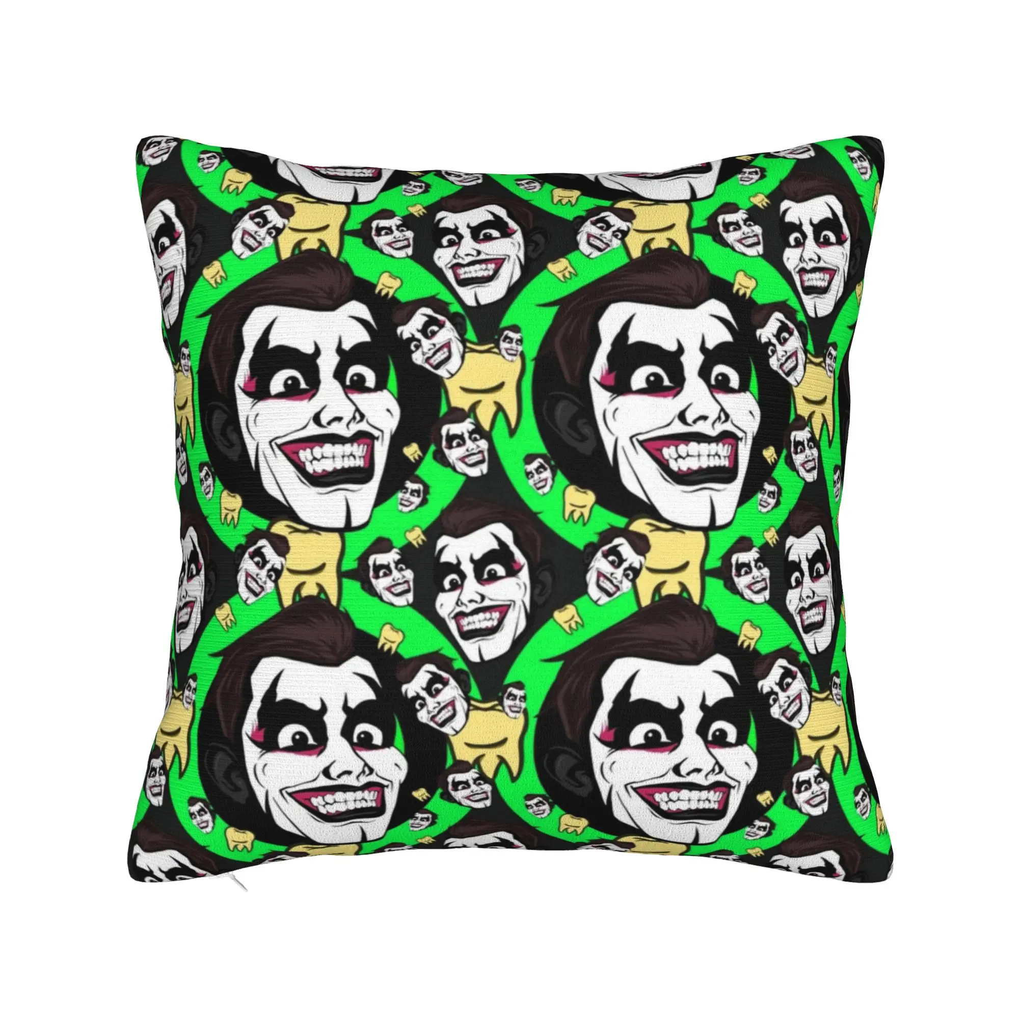 Danhausen Pattern Horror Teeth Pillowcase Polyester Cushion Cover Decor  Throw Pillow Case Cover Home Square 45*45cm
